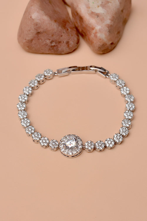 Party Wear Silver Bracelet