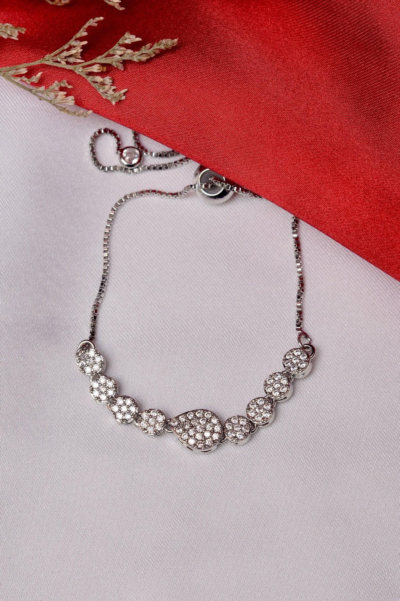 Party Wear Silver Bracelet
