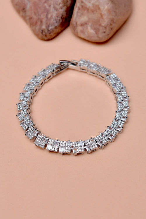 Party Wear Silver Bracelet