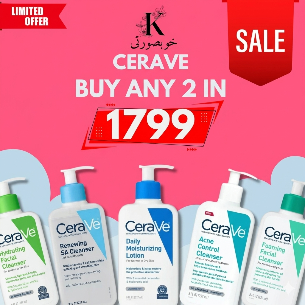 Buy Any 2 Cleansers - Moisturizers Limited Time Offer !